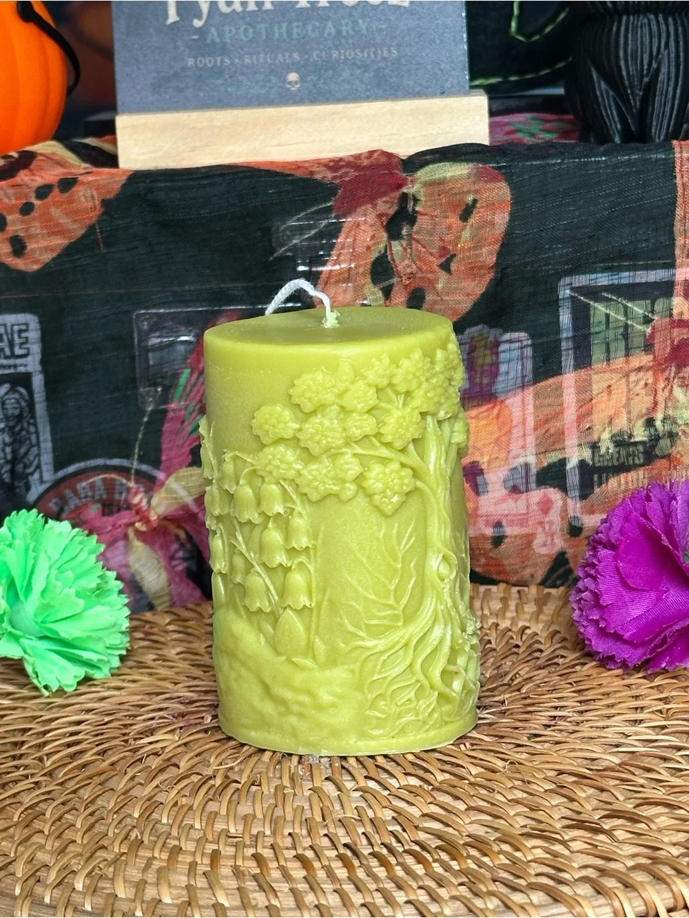 Tree of Life Botanical Pillar Candle